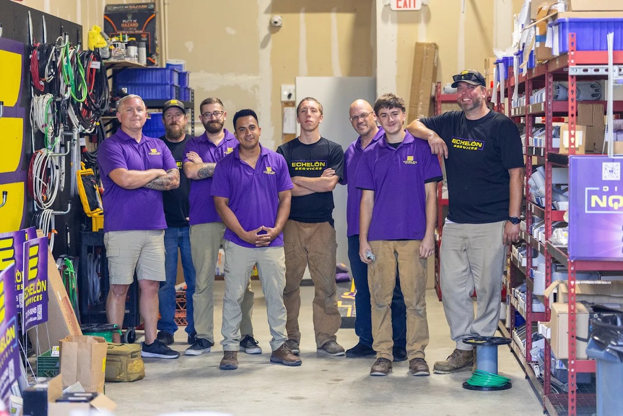 The Echelon Services team at their Brick, NJ shop