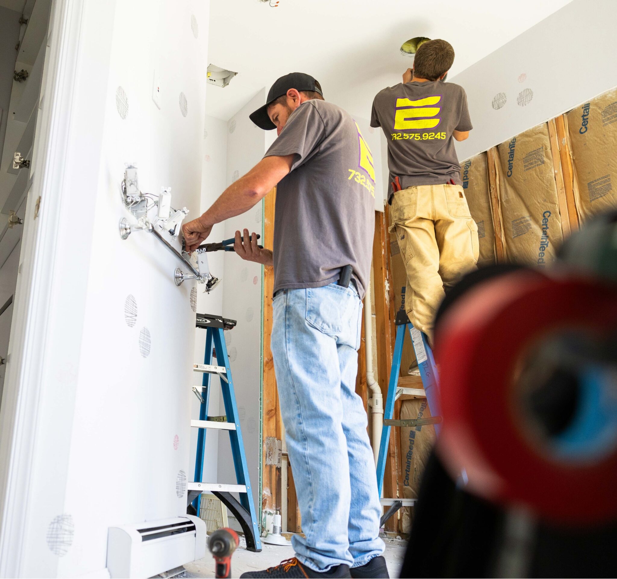 Echelon Services technicians on the job at a Jersey Shore home