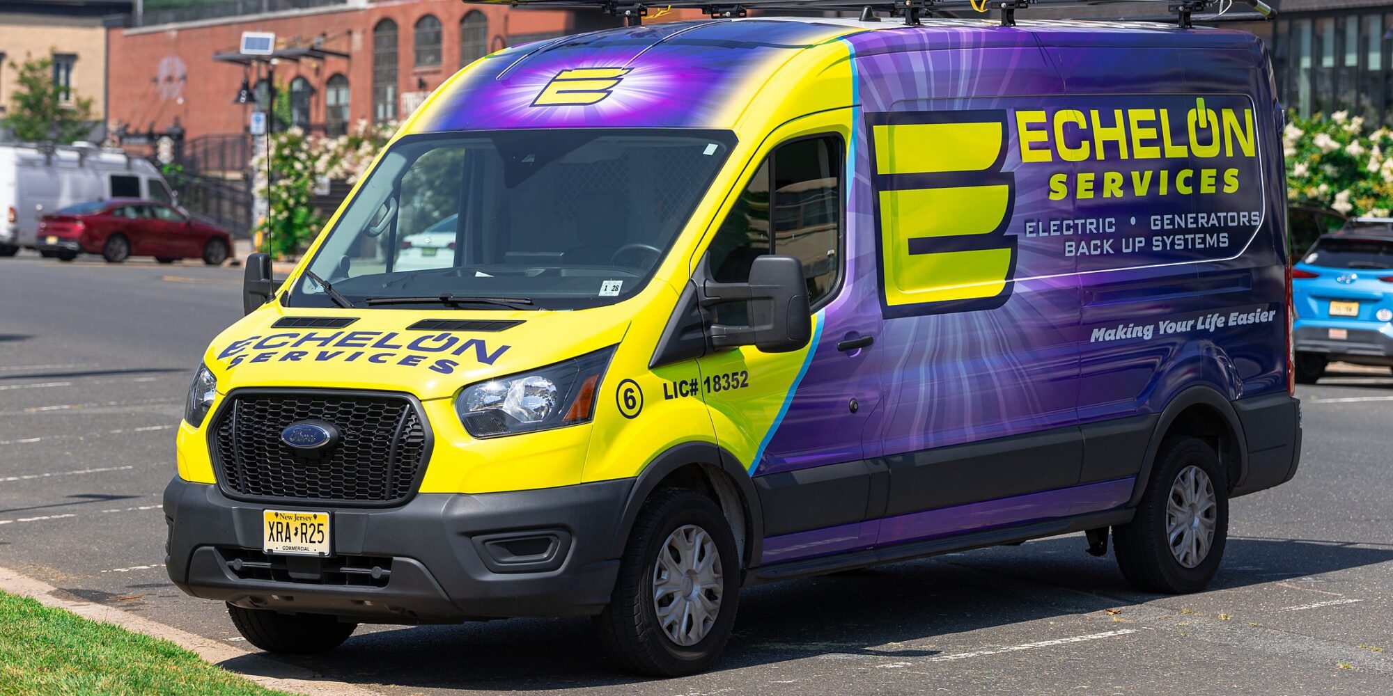 An Echelon Services van on a New Jersey street